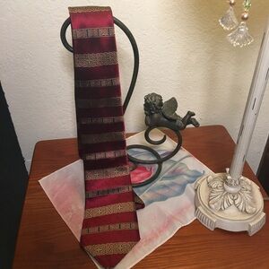Patrick Francis pure silk Neck Tie Ireland OS Red and gold